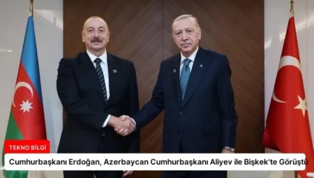 Cumhurbaşkanı Erdoğan, Azerbaycan Cumhurbaşkanı Aliyev ile Bişkek’te Görüştü