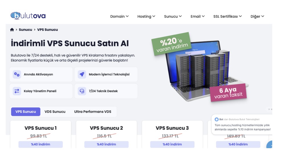 VDS Satın Al: Performans, Hız ve Ekonomi Bulutova’da Buluşuyor