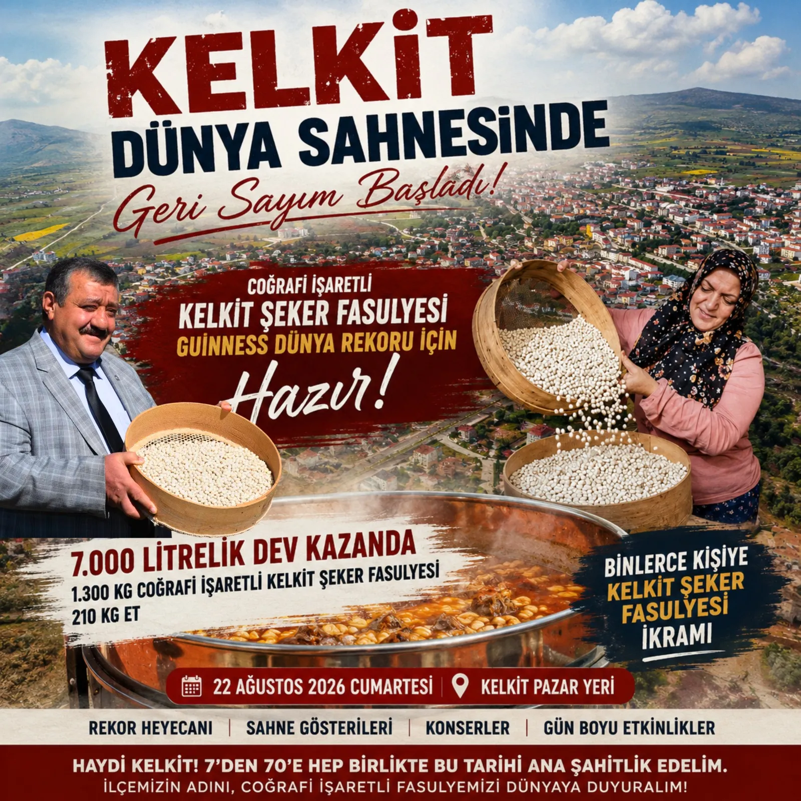Kelkit Dünya Sahnesine Çıkıyor: Guinness Rekoru İçin Geri Sayım Başladı