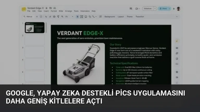 Google, yapay zeka destekli Pics uygulamasını daha geniş kitlelere açtı