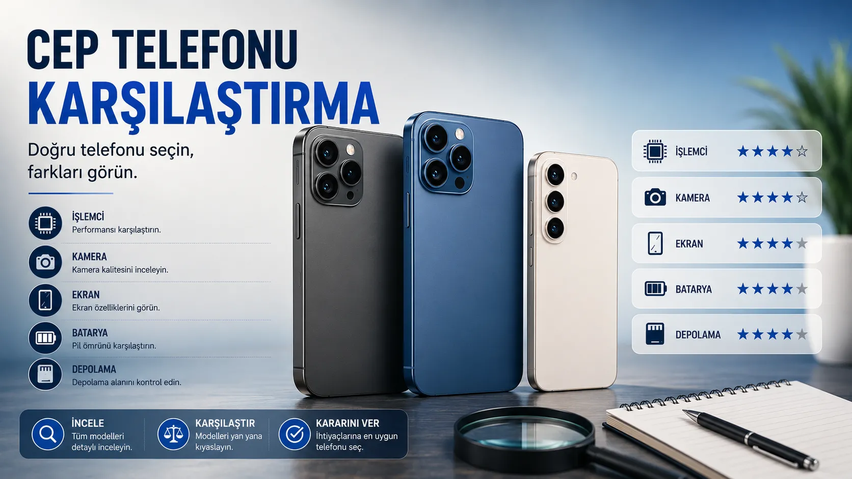 Cep Telefonu Karşılaştırma Rehberi: Hangi Özelliklere Bakılmalı?