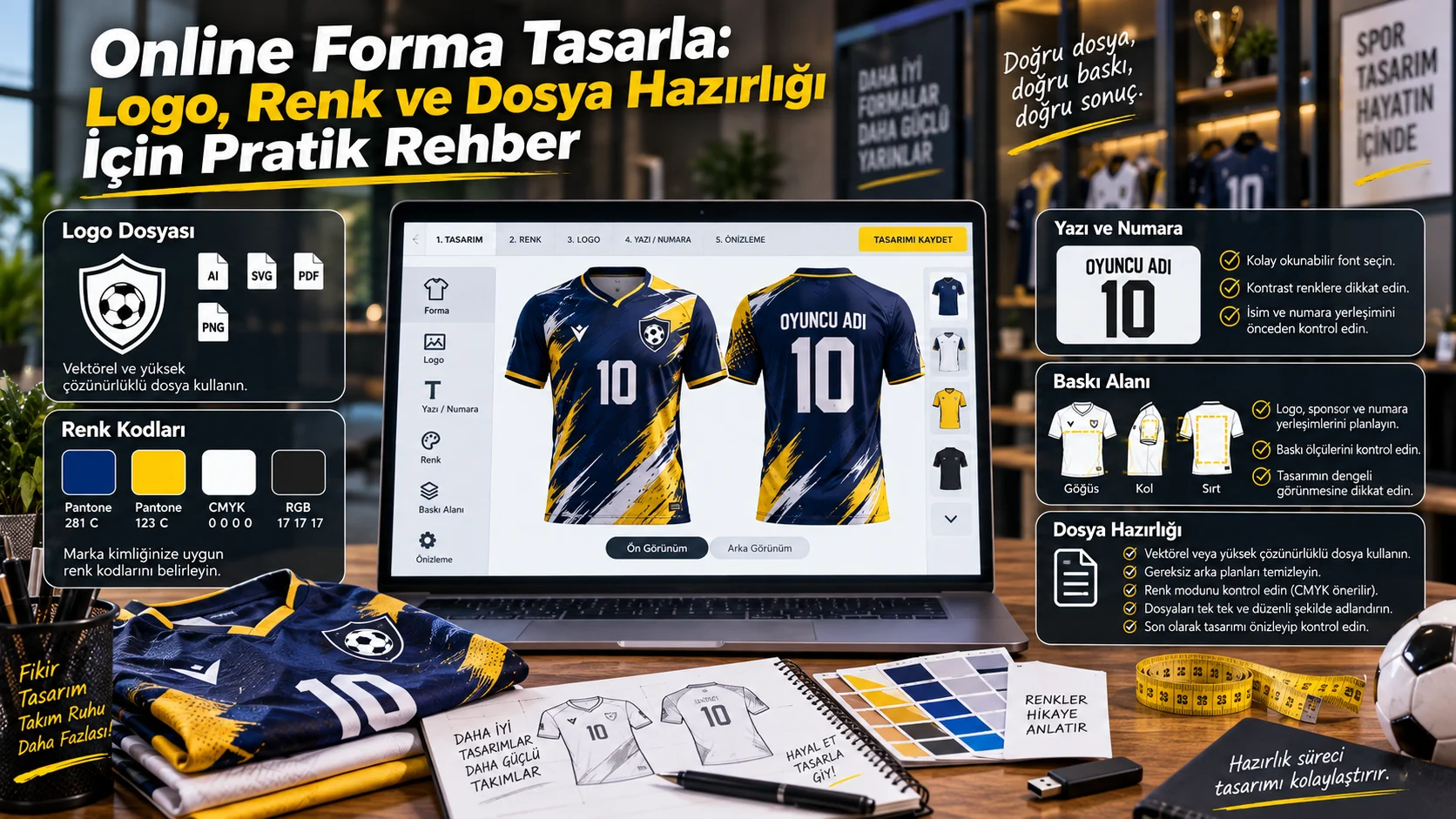Online Forma Tasarla: Logo, Renk ve Dosya Hazırlığı İçin Pratik Rehber