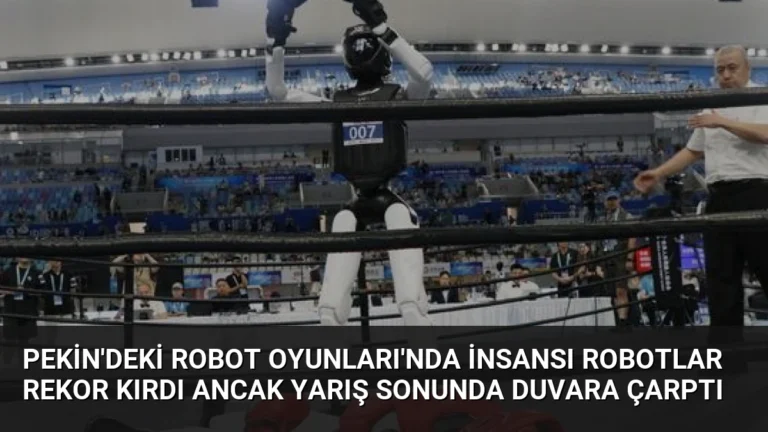 Pekin’deki Robot Oyunları’nda İnsansı Robotlar Rekor Kırdı Ancak Yarış Sonunda Duvara Çarptı